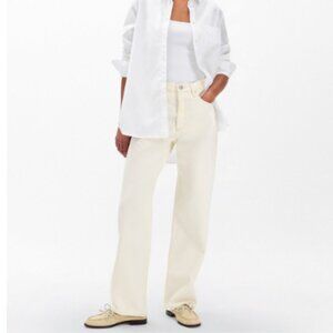 Rag & Bone Shea Relaxed Straight Jeans Ecru Brand New